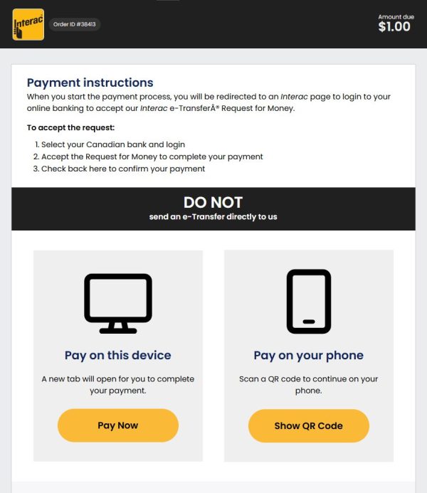 interac payment instructions