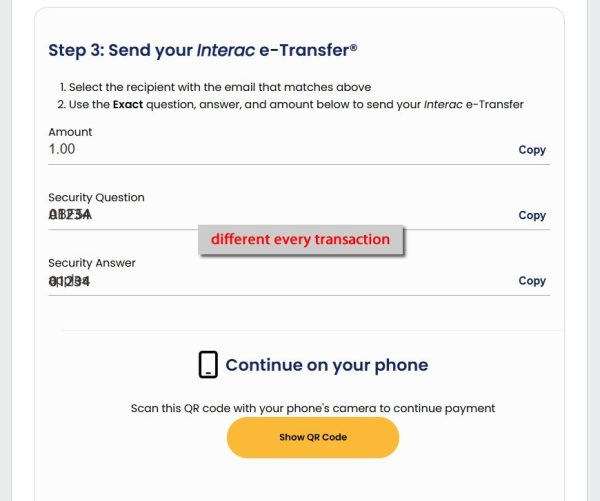 interac question answer