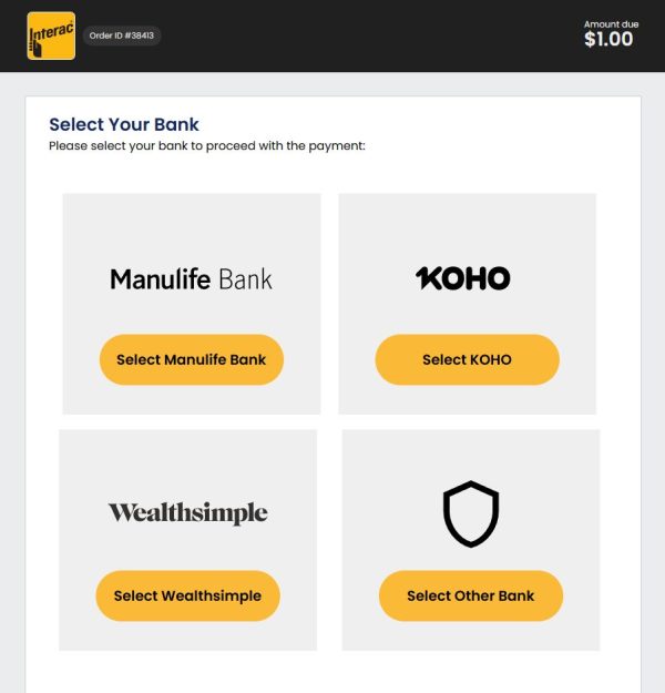 interac payment